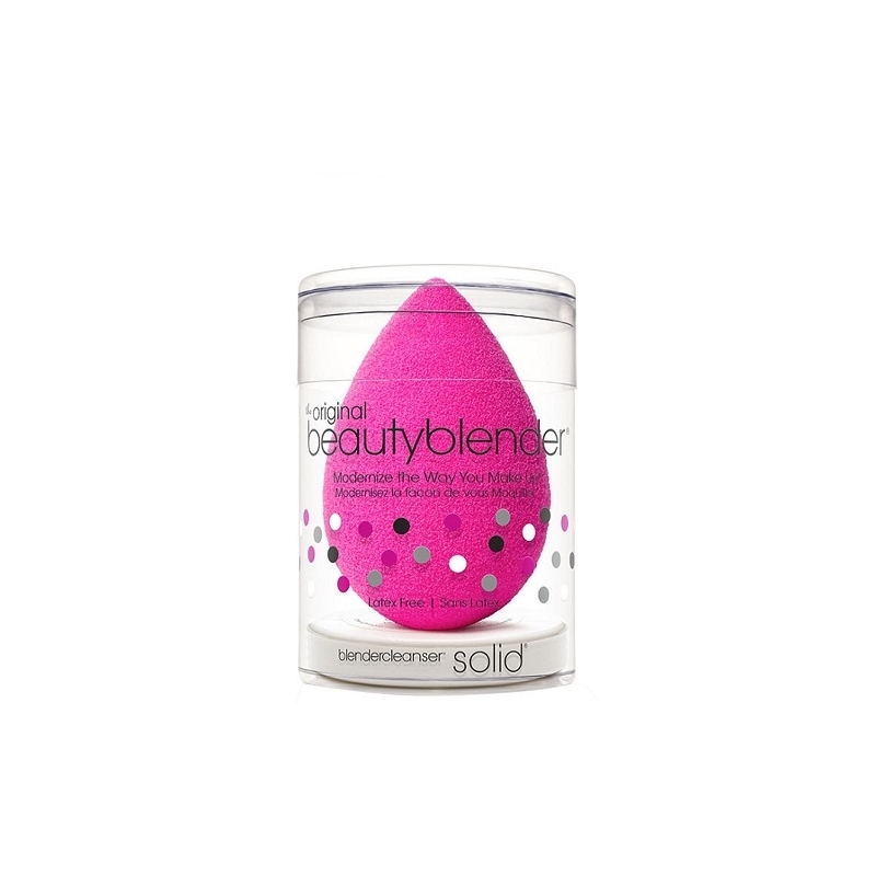 The Original" Beautyblender® Single kosmētikas sūklītis - aplikators + Mini Solid Cleanser tīrīšanas līdzekļu komplekts