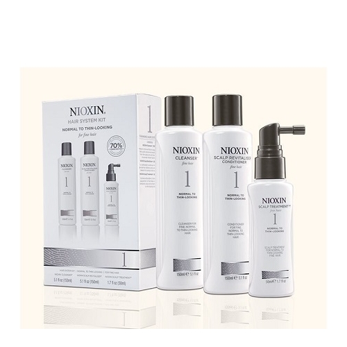 Nioxin Trialkit System 1 galvas ādas un matu kopšanas komplekts