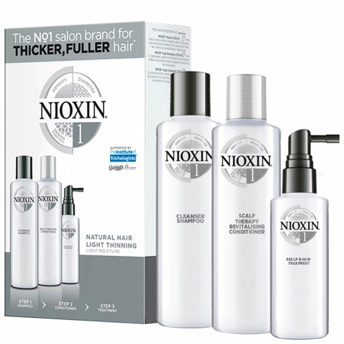 Nioxin Trialkit System 1 galvas ādas un matu kopšanas komplekts