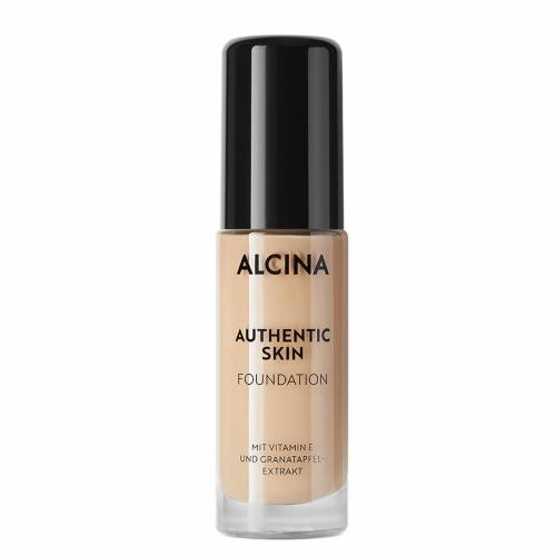 Alcina Authentic Skin Foundation prie odos prisitaikanti autentiška kreminė pudra (30 ml)