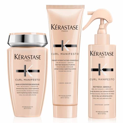 Kerastase Curl Manifesto komplekts sprogainiem matiem (250 + 250 + 190 ml)