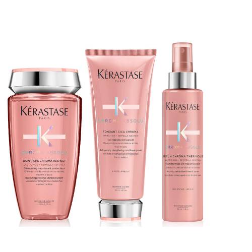 Kerastase Chroma Absolu Riche komplekts krāsotu matu kopšanai un aizsardzībai (250 + 200 + 150 ml)