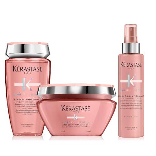 Kerastase Chroma Absolu Kerastase Chroma Absolu Riche komplekts krāsotu matu kopšanai un aizsardzībai 2 (250 + 200 + 150 ml)