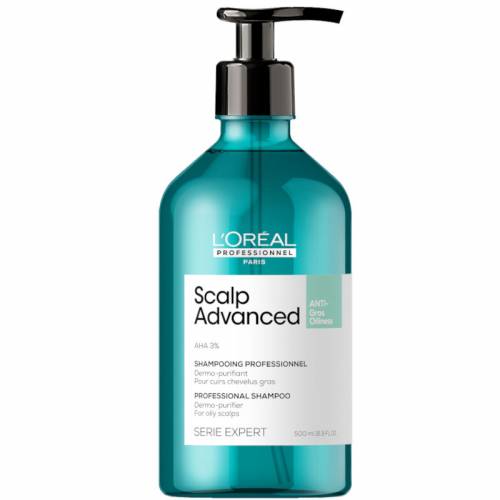 L'Oreal Professionnel Scalp Advanced Anti - Oilness attīrošais šampūns taukainiem matiem (500 ml)