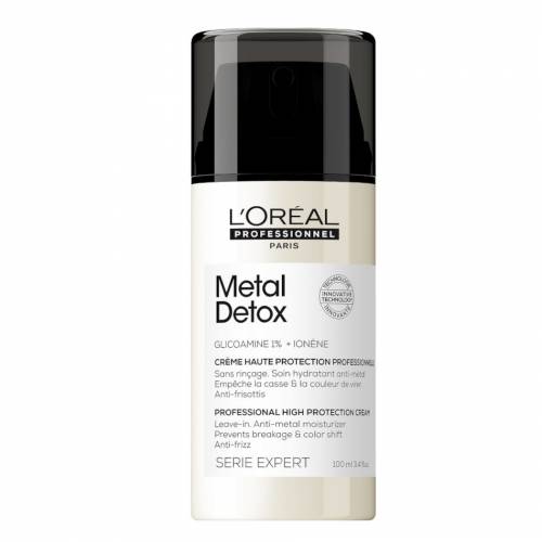 L'Oréal Professionnel Metal Detox Anti-Metal High Protection Leave In Cream Intensīvas iedarbības matu krēms (100ml)