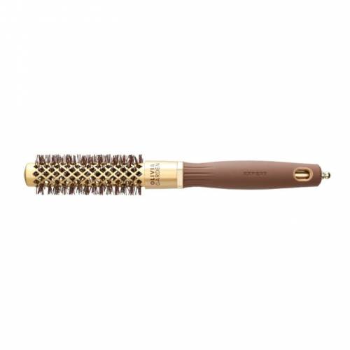 Olivia Garden Expert Blowout Shine Wavy Bristles Gold&Brown 20mm lieluma suka matu veidošanai