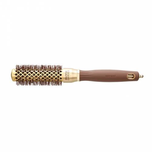 Olivia Garden Expert Blowout Shine Wavy Bristles Gold&Brown 25mm. lieluma suka matu veidošanai