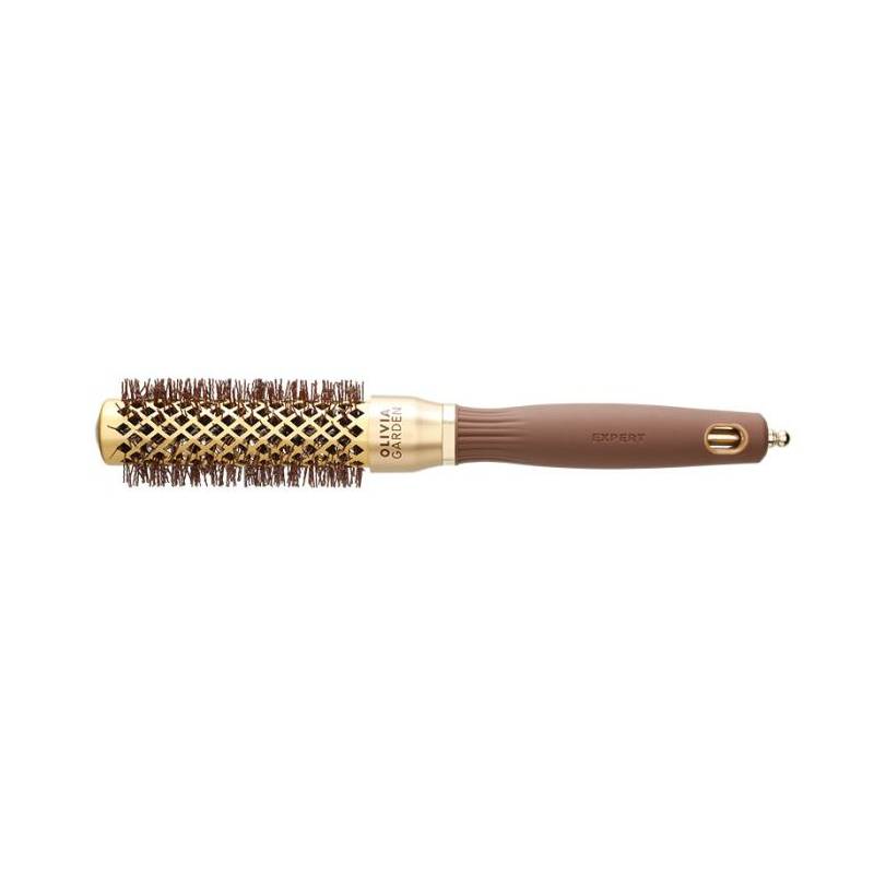 Olivia Garden Expert Blowout Shine Wavy Bristles Gold&Brown 25mm. lieluma suka matu veidošanai