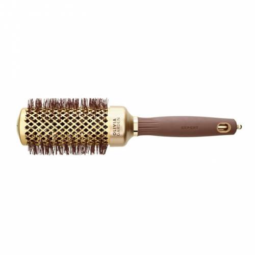 Olivia Garden Expert Blowout Shine Wavy Bristles Gold&Brown 45mm. lieluma suka matu veidošanai