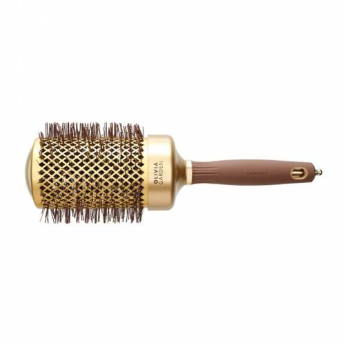 Olivia Garden Expert Blowout Shine Wavy Bristles Gold&Brown 65mm. lieluma suka matu veidošanai