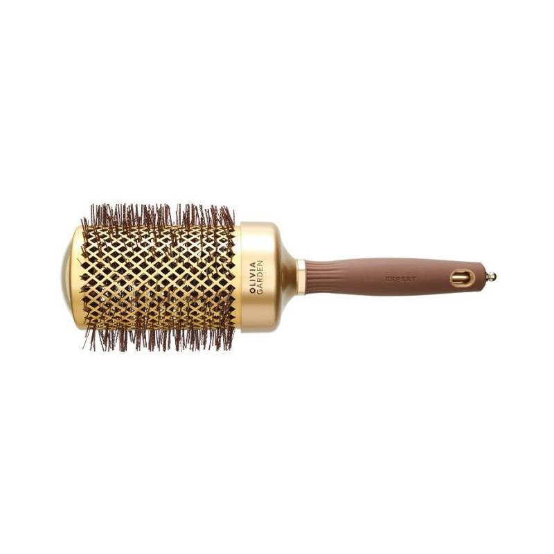 Olivia Garden Expert Blowout Shine Wavy Bristles Gold&Brown 65mm. lieluma suka matu veidošanai