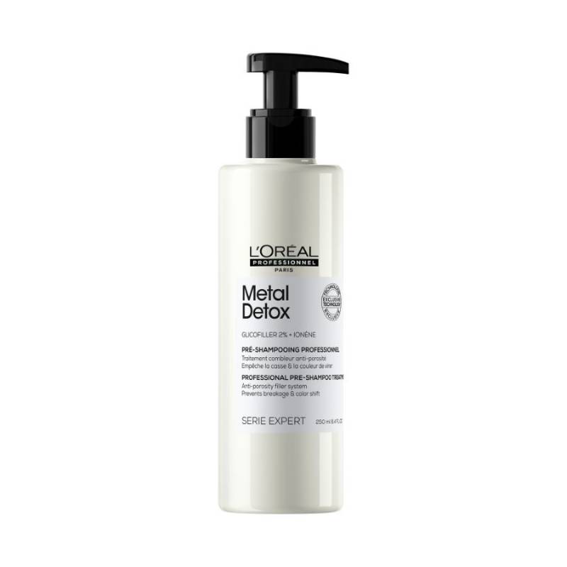 L’Oréal Professionnel Metal Detox Pre-shampoo Līdzeklis ar Filler tehnoloģiju, kas novērš matu porainību (250ml)