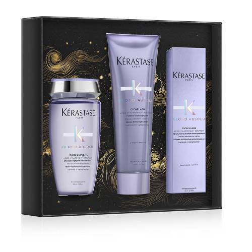 Kerastase Blond Absolu Holiday Set svētku komplekts gaišu matu kopšanai (250ml + 250ml + 150ml)